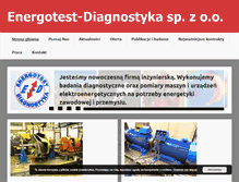 Tablet Screenshot of energotest-diagnostyka.pl